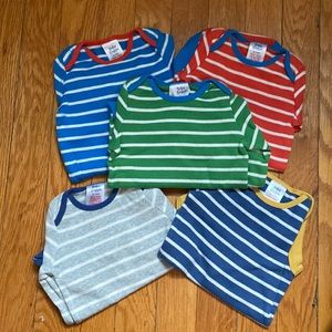 Baby Boden 6-12m striped bodysuit 5 piece lot. Long sleeve soft cotton so cute